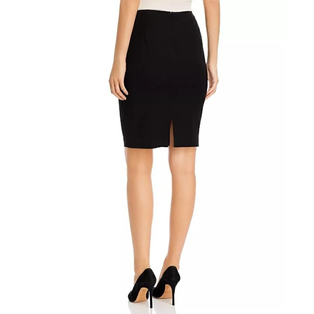 Tahari 100% Pure Wool Black Pencil Skirt Size 12 - Picture 2 of 9